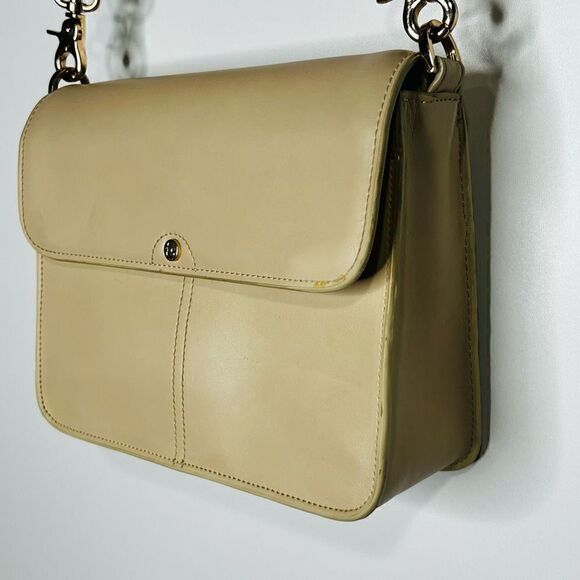 Spartina 449 Nude Cream Leather Shoulder Bag Purse - Picture 6 of 16